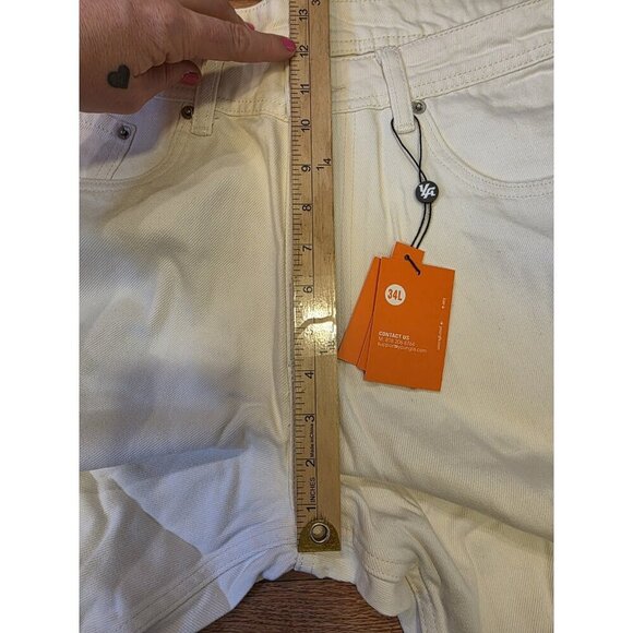 YoungLA Baggy Jeans Mens Sz 34L x 31 Off-white #609 Straight Leg NWT Sold Out - Picture 6 of 14